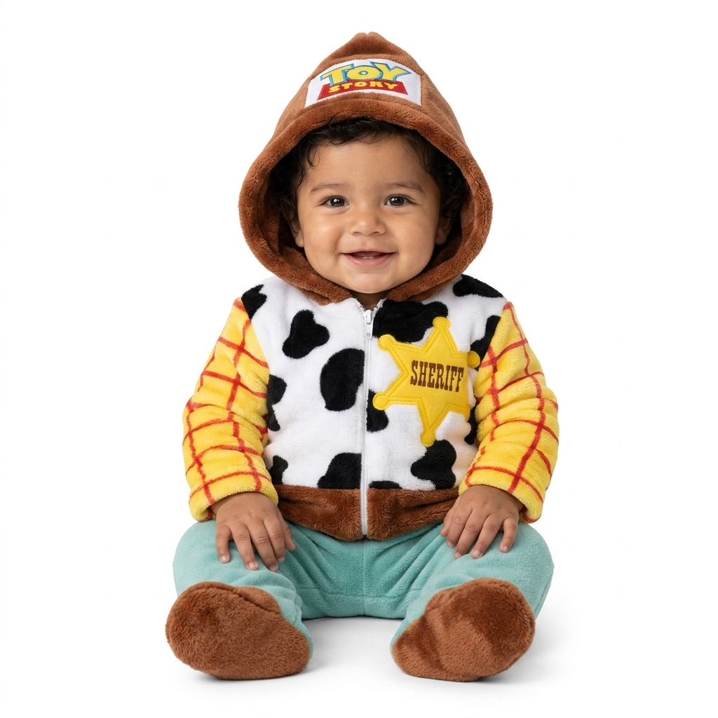 Mameluco con Capucha Suave Woody Toy Story para Bebé · 0 a 12 Meses