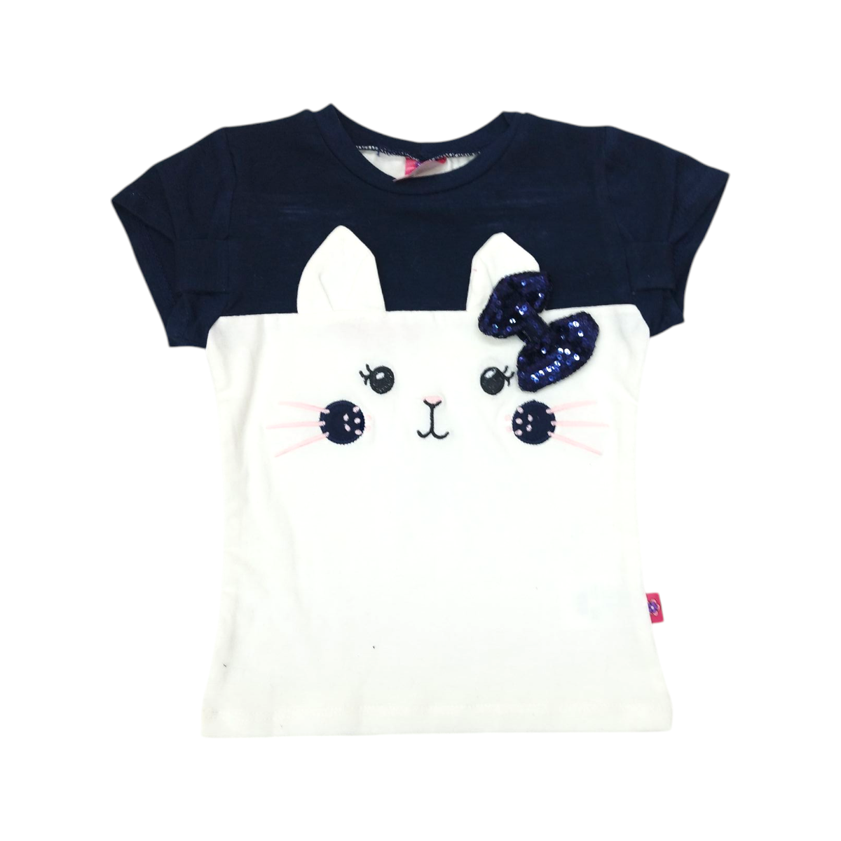 Conjunto Niña 2 Pzs 3-6 Años: Blusa y Falda Gato Bordado