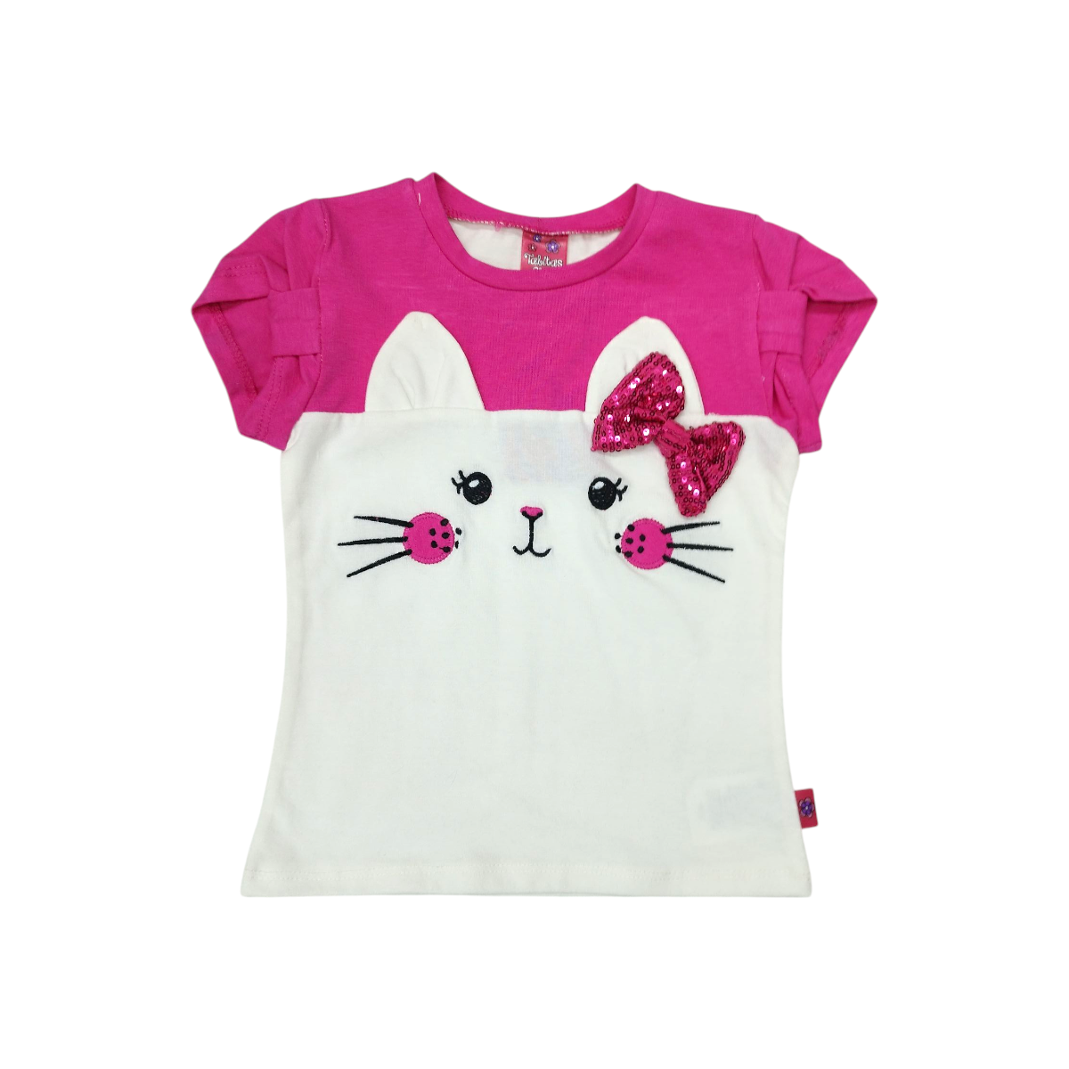 Conjunto Niña 2 Pzs 3-6 Años: Blusa y Falda Gato Bordado
