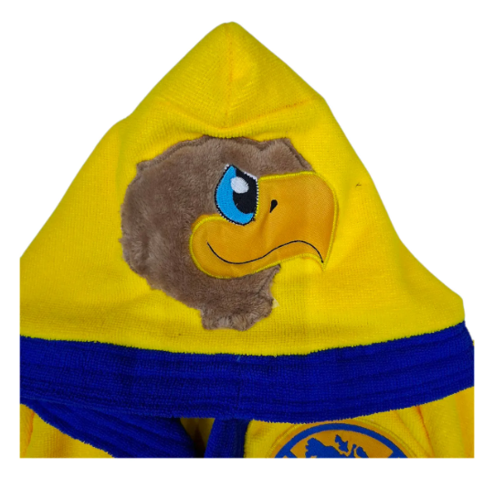 Bata de Baño para Niño Club América – Microfibra Suave 100% Poliéster – Tallas 2 a 16 Años