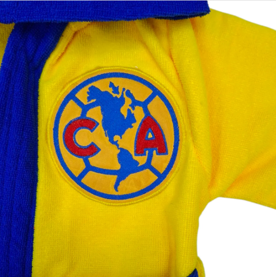 Bata de Baño para Niño Club América – Microfibra Suave 100% Poliéster – Tallas 2 a 16 Años