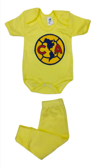 Set 2p Pañalero Y Pantalón Algodón Águilas Del América Bebé