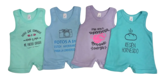 4 Pzas Pañaleros Tipo Short Colores Pastel Y 100% Algodón