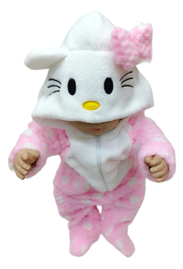 Mameluco Suavecito Bordado Hello Kitty Para Bebé Niña