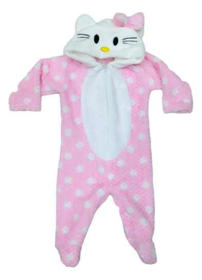 Mameluco Suavecito Bordado Hello Kitty Para Bebé Niña