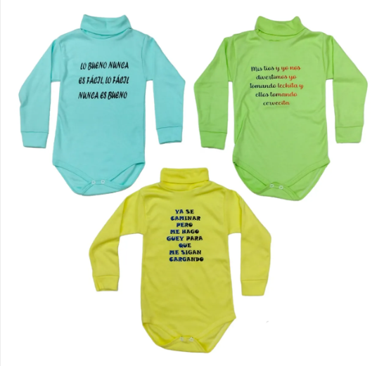 3 Pack Pañalero Jumbo Cuello Ruso, Alto, Tortuga Talla 2-4 A