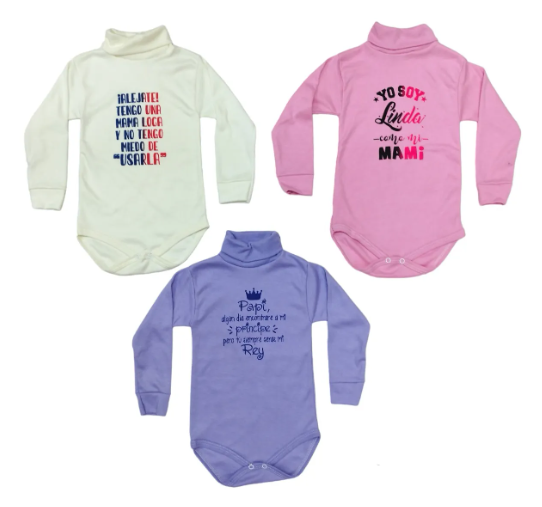 3 Pack Pañalero Jumbo Cuello Ruso, Alto, Tortuga Talla 2-4 A