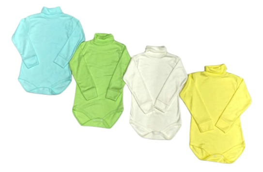 4 Pzas De Pañaleros Cuello Ruso O Tortuga, 100% Algodón