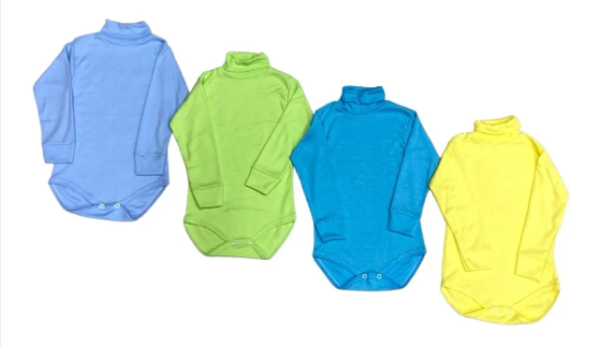 4 Pzas De Pañaleros Cuello Ruso O Tortuga, 100% Algodón