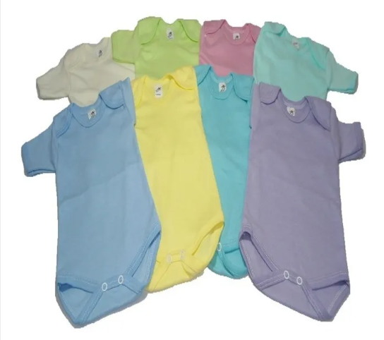 4 Pack Pañaleros Manga Corta Y 100% Algodón Para Bebé