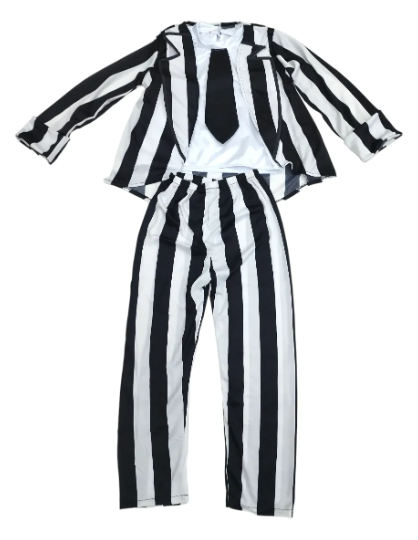 Disfraz Halloween O Día De Muertos Película Beetlejuice Para Niños 4 A 12 Años
