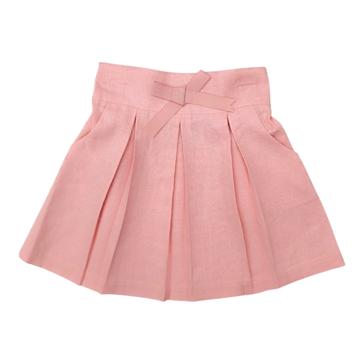 Conjunto Bebé Niña 2 Pzs: Playera Blanca y Falda Rosa 3-18M