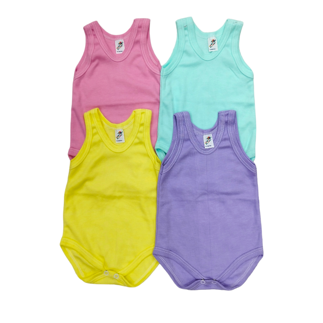 4 Pack Pañaleros Tipo Camiseta lisos o estampados para bebé tallas 0 hasta 48 meses