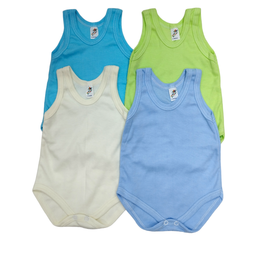 4 Pack Pañaleros Tipo Camiseta lisos o estampados para bebé tallas 0 hasta 48 meses