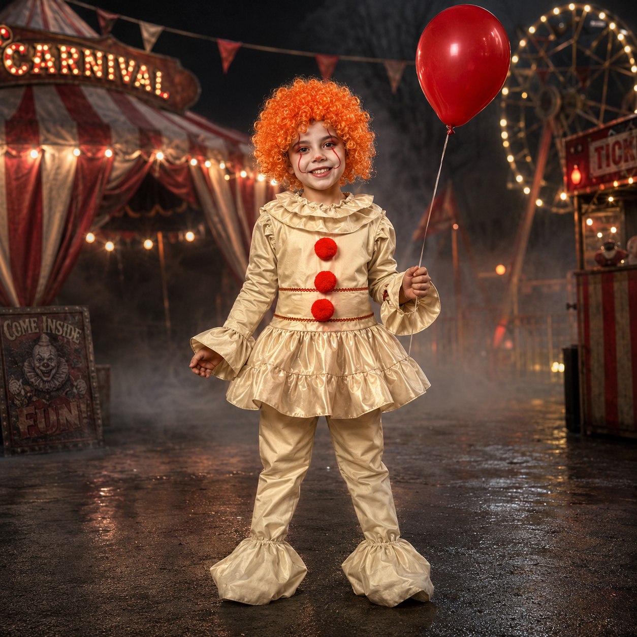 Disfraz Halloween O Día De Muertos Película It - Eso - Penny Wise Para Niños 4 A 12 Años