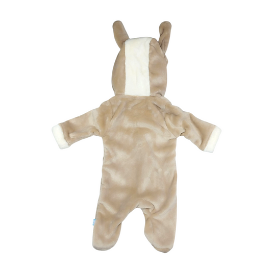 Mameluco Unisex Tabi Tas Afelpado Color Camel | 0 a 9 Meses