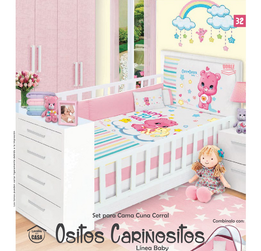 Juego de edredón para cama-cuna corral OSITOS CARIÑOSITOS