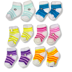 Paquete con 12 pares de tines para bebés y niños (24 pzas en total)