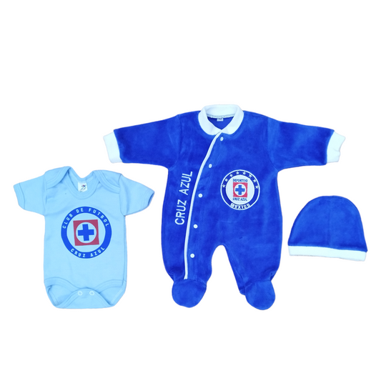 Kit Bienvenida Fútbol Mexicano Cruz Azul Escudo Bordado, Bebé
