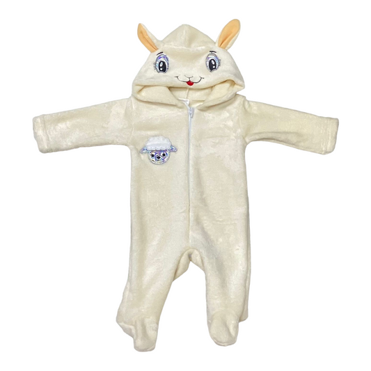 Mameluco o mono para bebé con tiernos bordados de BORREGUITO 3 a 9 meses