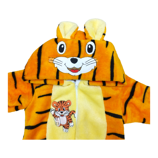 Mameluco o mono para bebé con tiernos bordados de TIGRE 3 a 9 meses