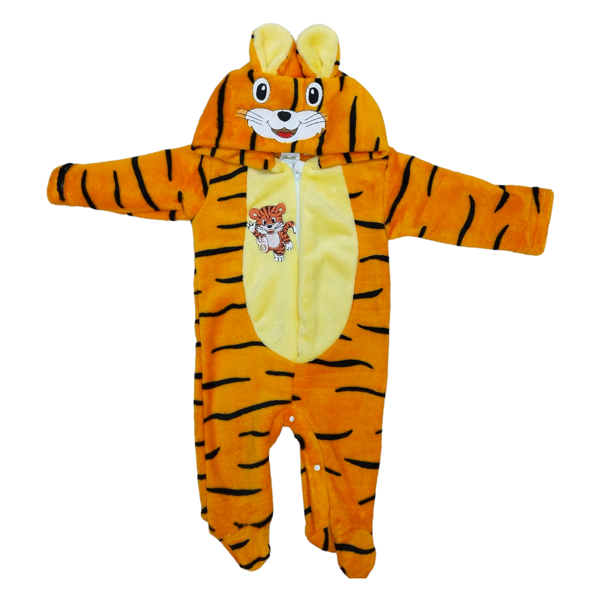 Mameluco o mono para bebé con tiernos bordados de TIGRE 3 a 9 meses