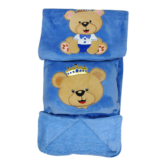 Cobertor aborregado, Almohada, tiernos Bordados, Tamaño Baby