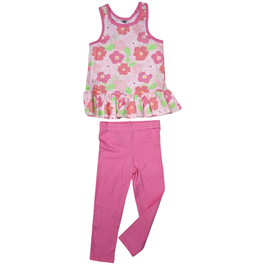 Conjunto Niña 2 Pzs 3-5 Años: Blusa Olímpica y Leggin Rosa