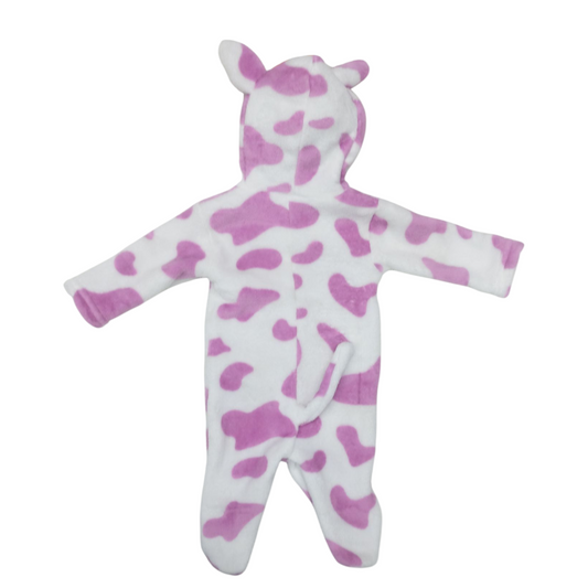 Mameluco o mono para bebé con tiernos bordados de VAQUITA ROSA 3 a 9 meses