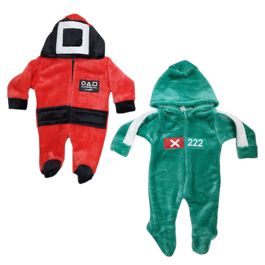 Combo mameluco disfraz bebé JUEGO DEL CALAMAR