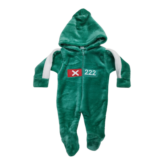 Mameluco disfraz bebé pants verde jugador calamar