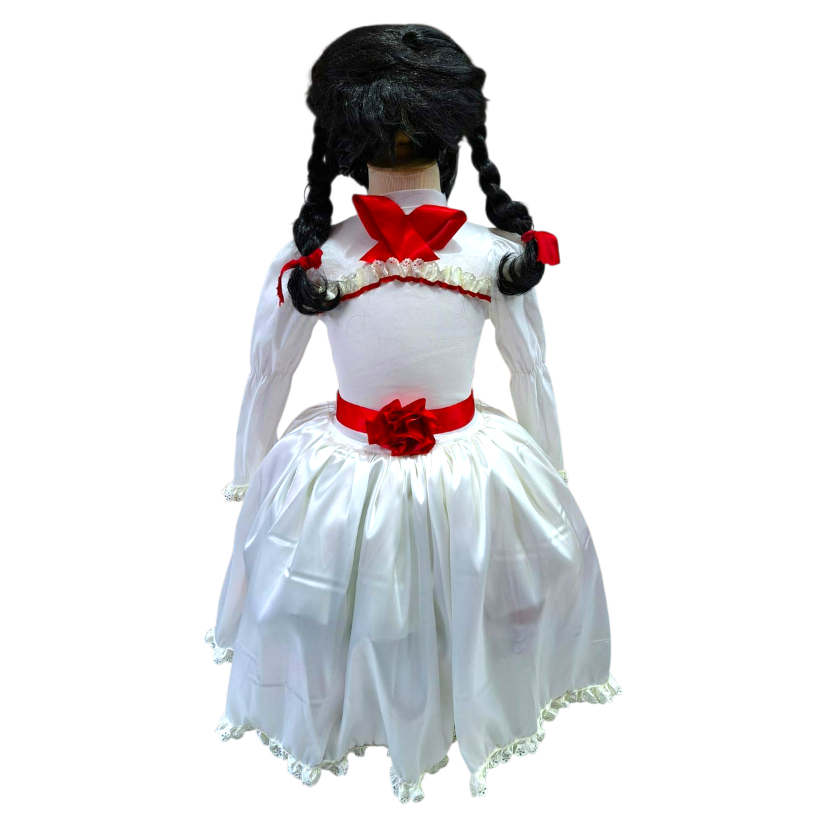 Disfraz Halloween 0 día de muertos película Muñeca Anabelle 2 A 12 Años, Incluye Peluca