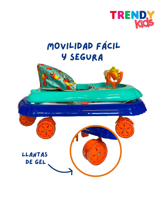 Andadera Musical Mod. Poly – Con Juguetero Interactivo y Altura Ajustable en 3 Niveles - Bebés y niños