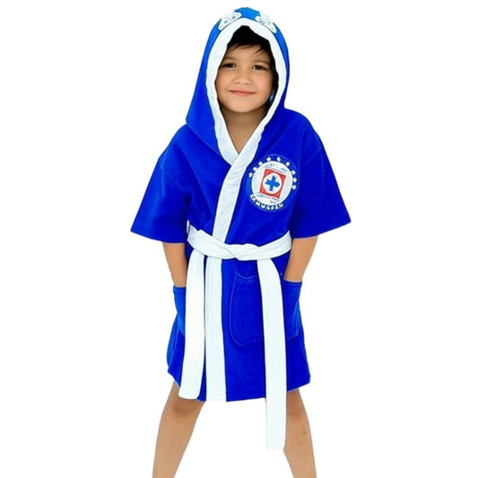 Bata De Baño Microfibra Equipo Futbol Cruz Azul Para Niños