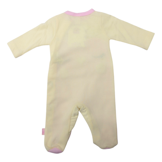 Mameluco Bebé Rosa y Amarillo Bordado Animal Verano