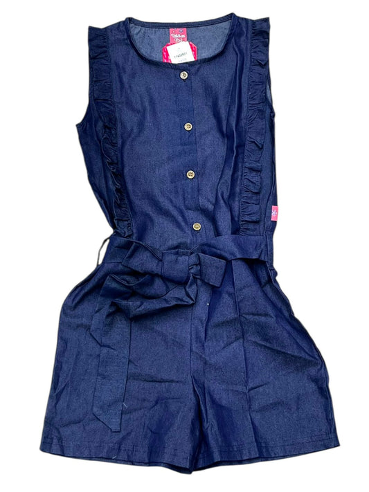 JUMPSUITE CORTO CON DETALLES DE OLANES PARA NIÑAS 8 A 14 AÑOS