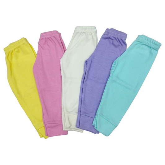 Juego 5 Pantalones colores pastel, bebés y niños de 0 a 4 años