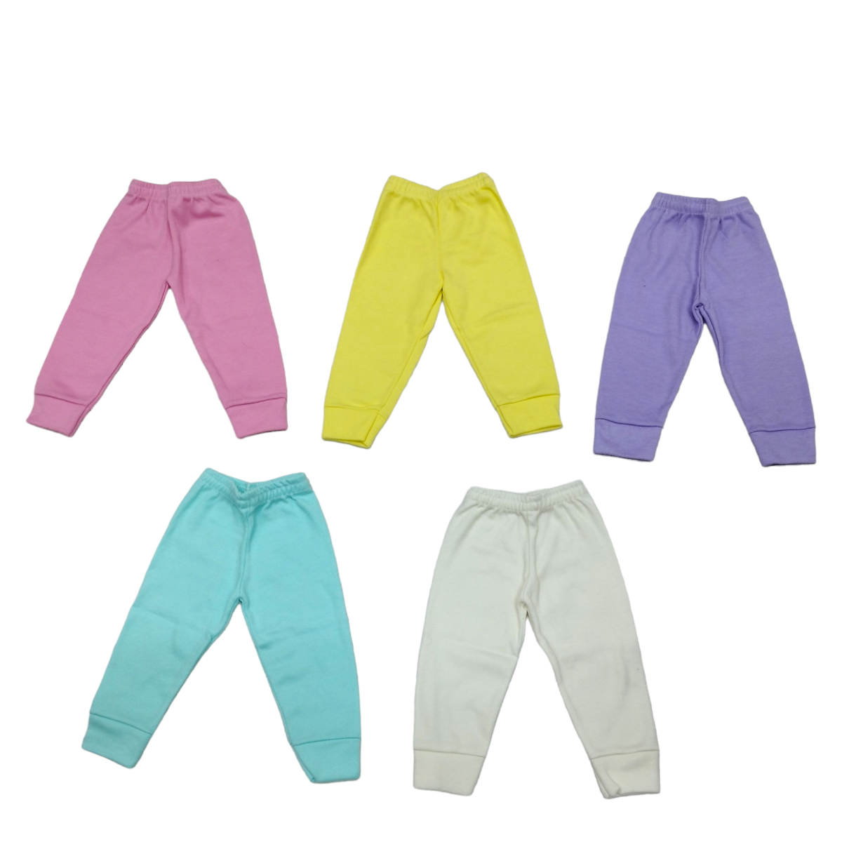 Juego 5 Pantalones colores pastel, bebés y niños de 0 a 4 años