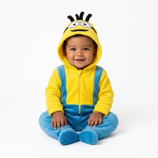Mameluco Suave Bordado Minions para Bebé · 0 a 12 Meses