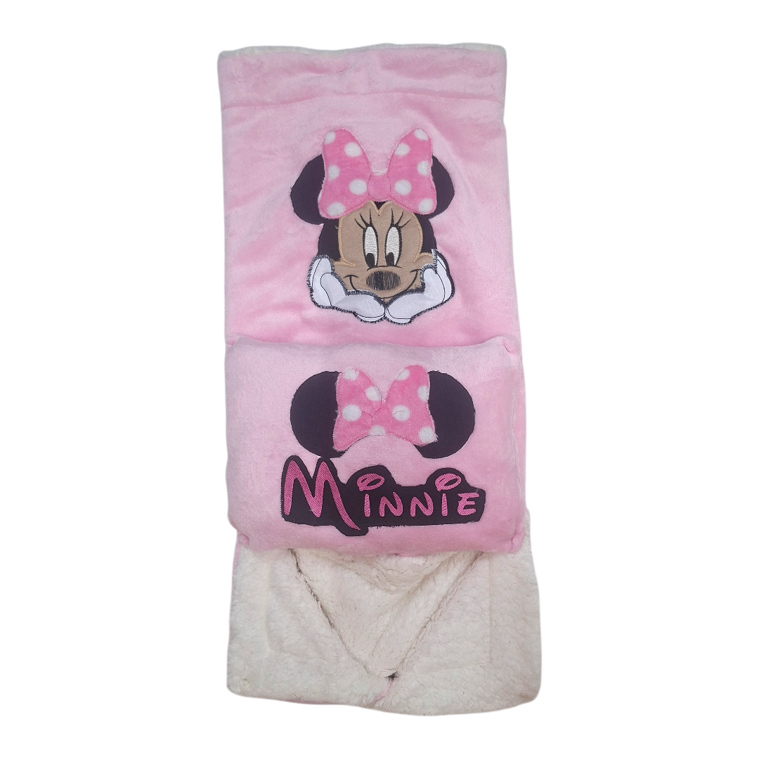 Set para Bebé Minnie Mouse Mameluco, Cobija y Cojín · 0 a 12 Meses