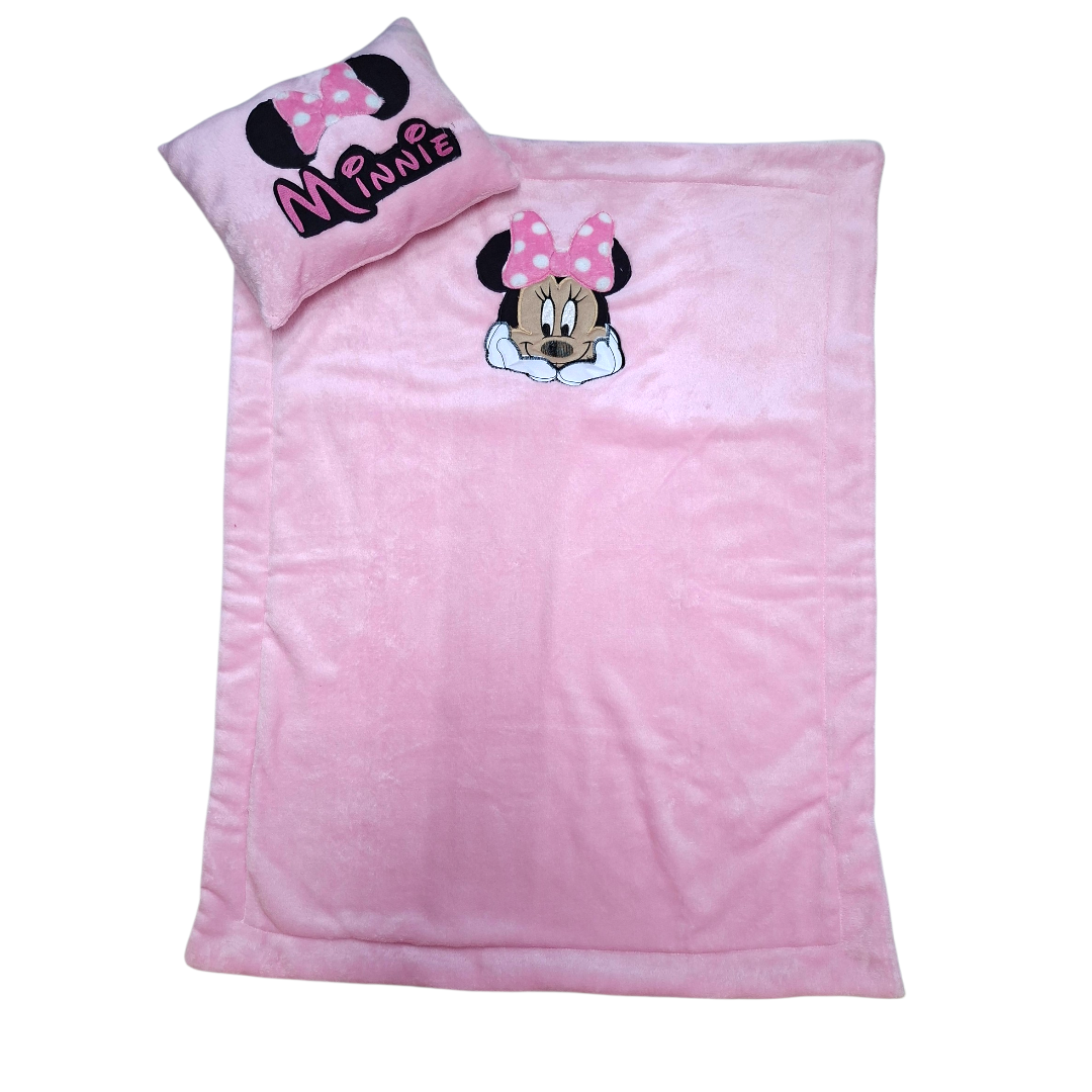 Set para Bebé Minnie Mouse Mameluco, Cobija y Cojín · 0 a 12 Meses