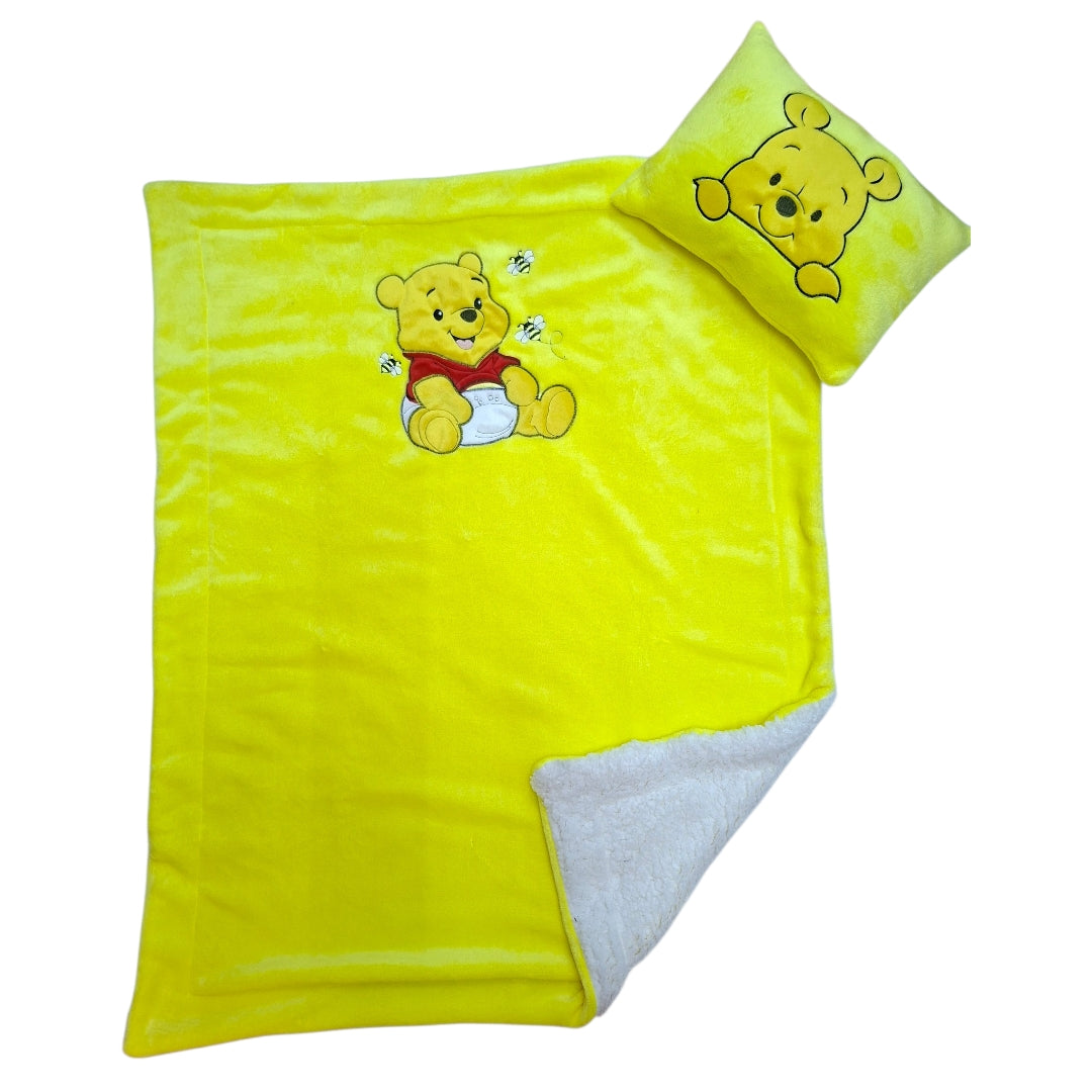Set para Bebé Winnie the Pooh Mameluco, Cobija y Almohada 0 a 12 Meses