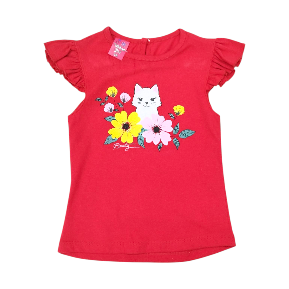 Conjunto Primaveral Niña 2 Pzs 4-6 Años: Blusa y Falda Gato