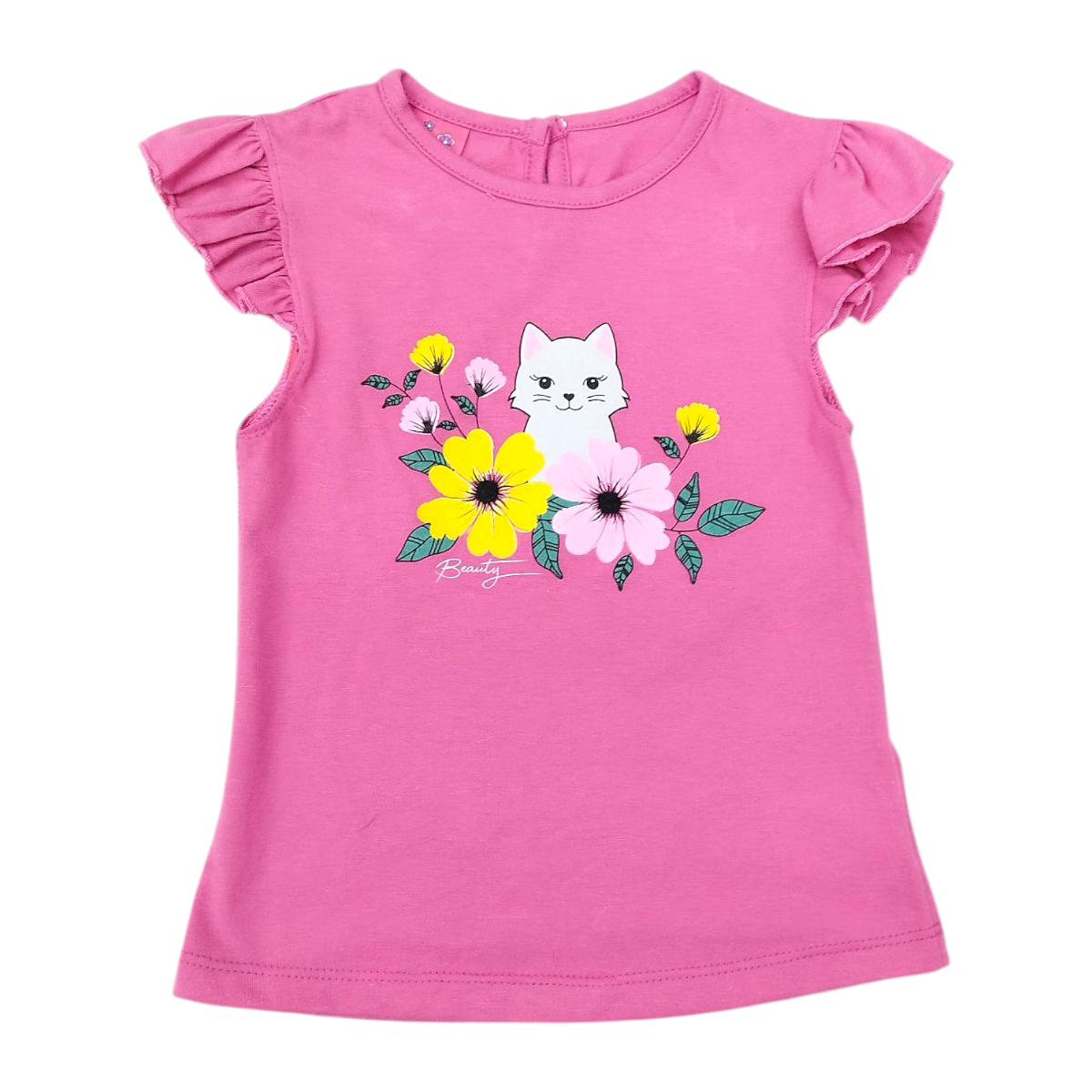 Conjunto Primaveral Niña 2 Pzs 4-6 Años: Blusa y Falda Gato