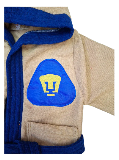 Bata de Baño Microfibra para Niño Pumas UNAM – Suave y Ligera – Tallas 2 a 16 Años