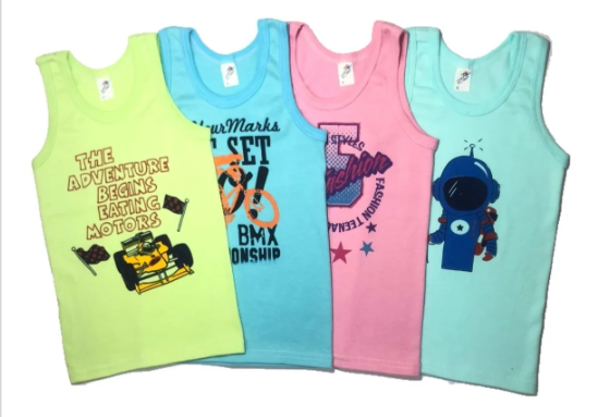 4 Pack Camisetas Lisas O Estampadas 100% Algodón 2 A 6 Años