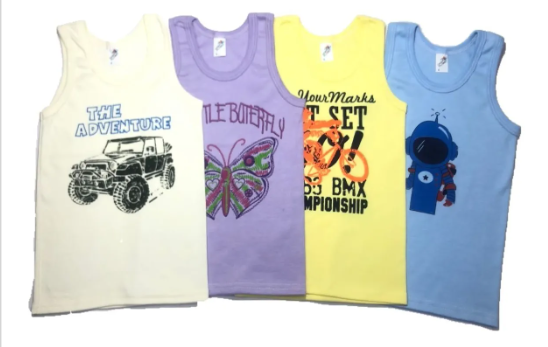 4 Pack Camisetas Lisas O Estampadas 100% Algodón 2 A 6 Años