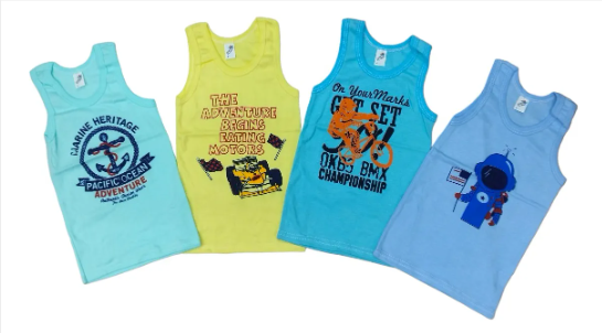4 Pack Camisetas Lisas O Estampadas 100% Algodón 2 A 6 Años