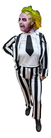 Disfraz Halloween O Día De Muertos Película Beetlejuice Para Niños 4 A 12 Años