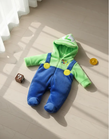 Disfraz Mameluco Suavecito Mod Luigi Película Mario Bros